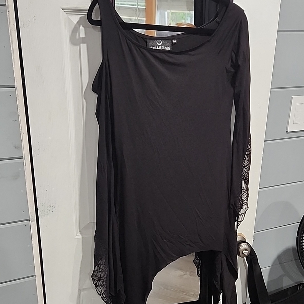 Killstar Black Asymmetrical tunic top